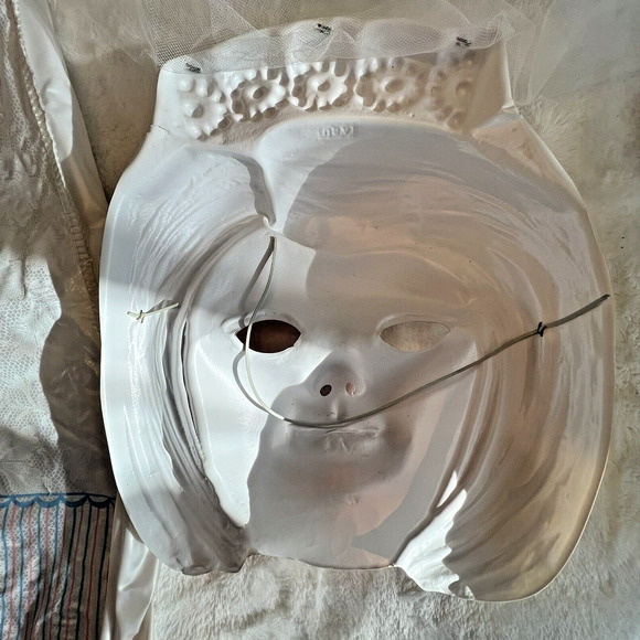 Ben Cooper Barbie Bride Costume Dress & Mask 1982 Vintage Halloween - Picture 2 of 5